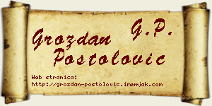 Grozdan Postolović vizit kartica